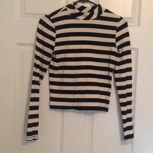 Crop mock turtle neck